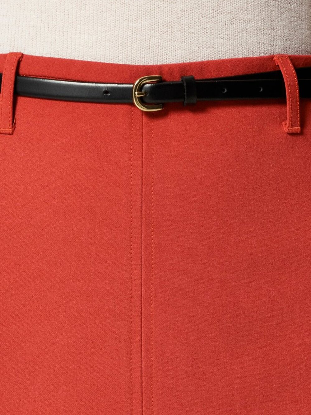 NWT J. Crew Size 12 Chestnut Brown Pencil Midi Skirt in Four-Season Stretch NEW - Picture 2 of 8